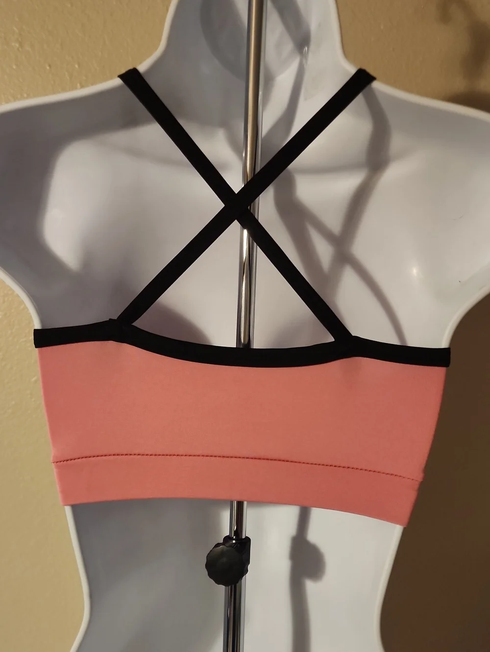 Kids Pink Wrap-Style Bralette with Black Trim